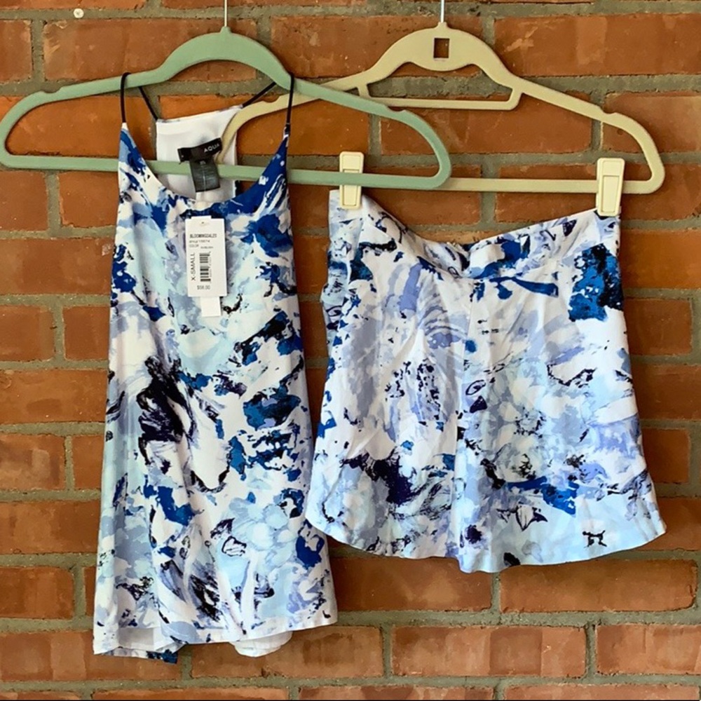 *NWT* Aqua Patterned Shorts Matching Top Available